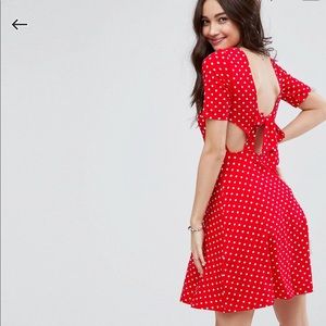 Red Mini Polka Dot Dress